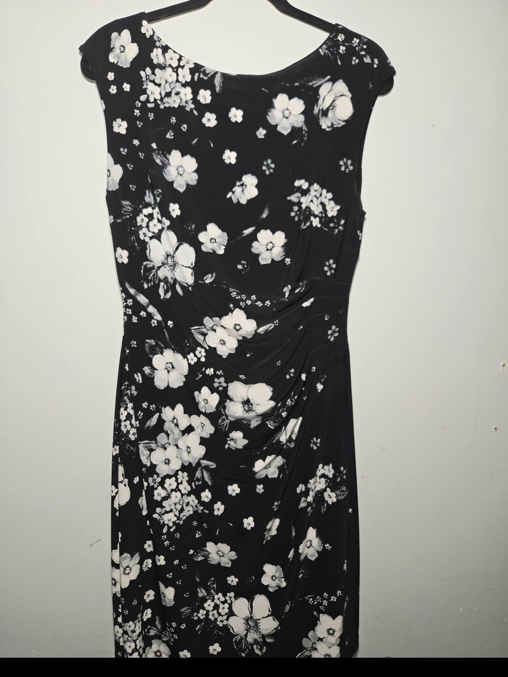 Ralph Lauren Black Dress with White Floral Print